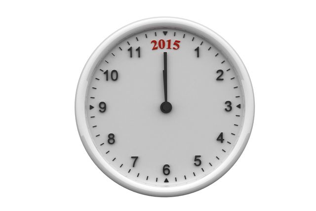 Transparent Clock Face Illustrating Arrival of 2015 - Download Free Stock Videos Pikwizard.com