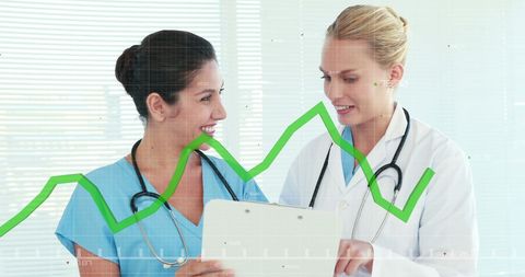 Female Doctors Discussing Medical Finance Data - Download Free Stock Images Pikwizard.com