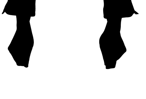 Transparent hands silhouette for mockup designs