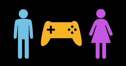 Gender Inclusivity in Gaming: Icons Reflect Equality - Download Free Stock Images Pikwizard.com