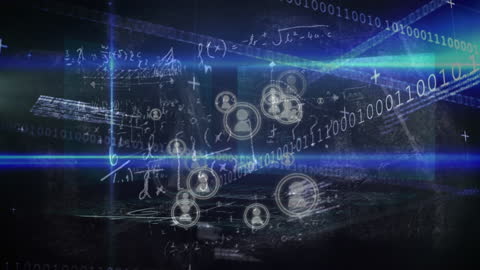 Digital Animation Depicting Data Processing and Scientific Interfaces