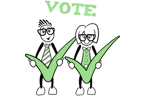 Transparent PNG Sticker of Characters with Vote Message - Download Free Stock Videos Pikwizard.com