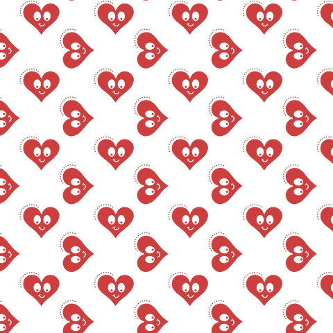 Red Smiling Heart Seamless Pattern on Transparent Background - Download Free Stock Videos Pikwizard.com