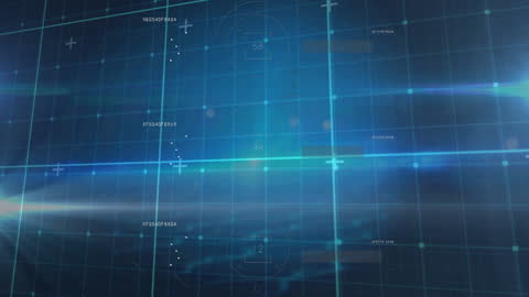 Futuristic Molecule Data Processing with Global Technology Visuals