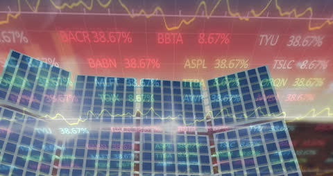 Global Financial Data Animation with Business People