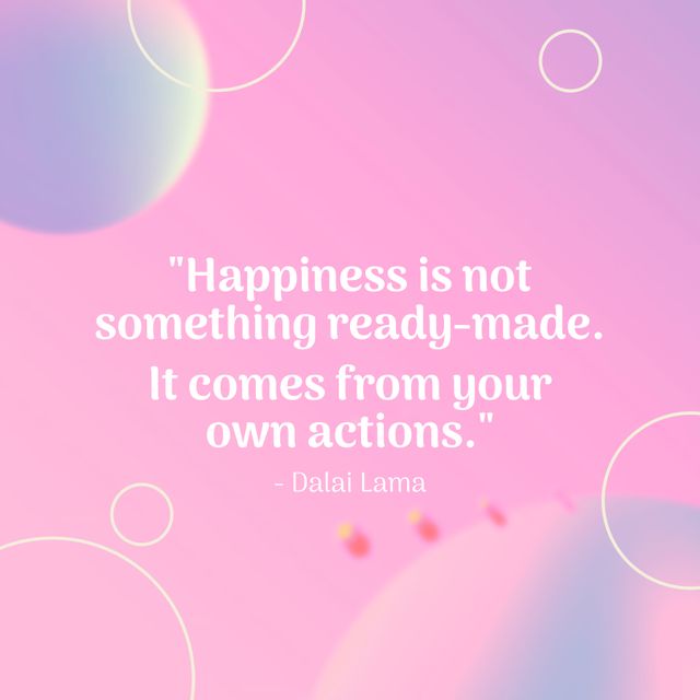 This stock image features an inspirational quote by Dalai Lama on a pastel background with abstract shapes. Ideal for use in motivational content, blogs, social media posts, and wellness websites to promote positivity, self-improvement, and encouragement. Suitable for sharing inspirational messages to uplift and motivate audiences.