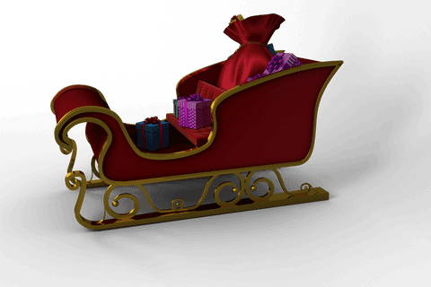festive santa claus sleigh loaded with gifts on transparent background - Download Free Stock Videos Pikwizard.com