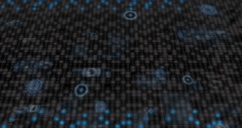 Futuristic Digital Matrix Global Data Interface