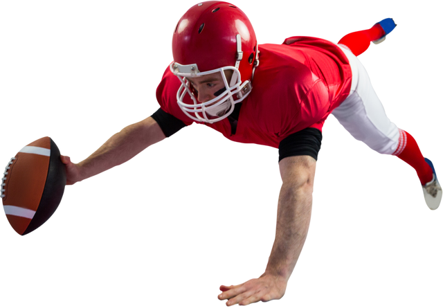 American Football Player Reaching Football with Transparent Background - Download Free Stock Videos Pikwizard.com