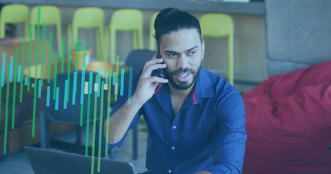 Business Professional Using Smartphone Discussing Analytics