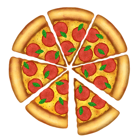 transparent pepperoni pizza slices with fresh basil garnish - Download Free Stock Videos Pikwizard.com