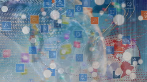 Global Networking and Connectivity Concept with Business Icons