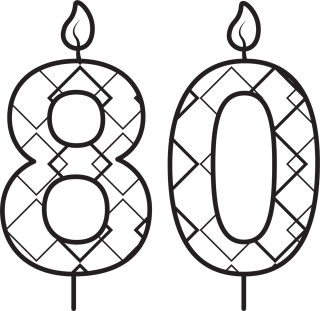 Transparent Number 80 Birthday Candles Illustration for Celebrations - Download Free Stock Videos Pikwizard.com