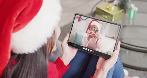 Festive Video Call During Christmas Holiday Season