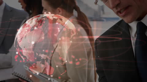 Global Networking: Business Team United through Technology