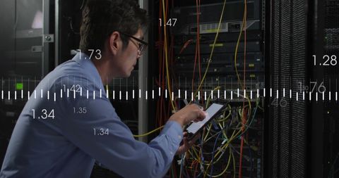 IT Professional Troubleshooting Server in Data Center - Download Free Stock Images Pikwizard.com