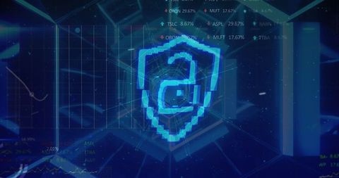 Digital Security with Hexagonal Tunnel and Data Processing Display