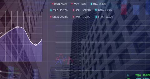 Data Analysis Overlay on Urban Skyline Representing Global Business Trends - Download Free Stock Images Pikwizard.com