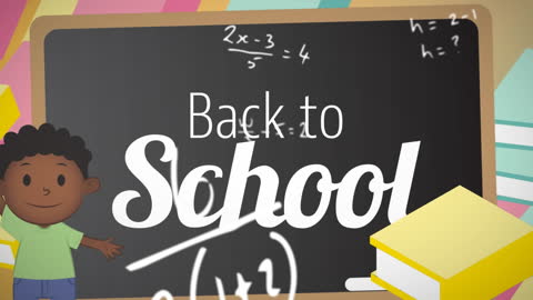 Back to School Animation with Classroom Elements