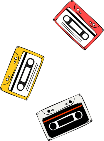 floating retro cassette tapes on transparent background - Download Free Stock Videos Pikwizard.com