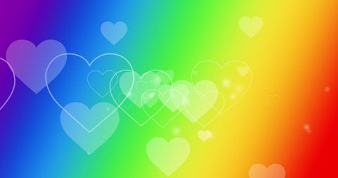 Vibrant Rainbow Hearts Celebrating Pride and Equality - Download Free Stock Images Pikwizard.com