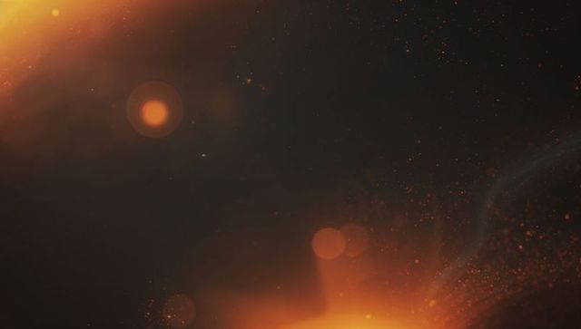 Abstract Glowing Orange Light Effect with Lens Flares