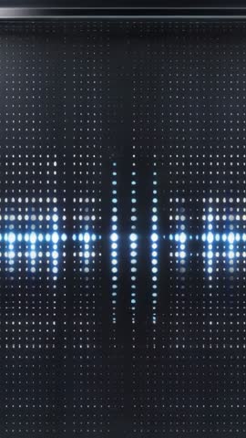 Looping Vertical Equalizer Waveform Pulsing on Dark Dot Grid for Tech and Music Visuals