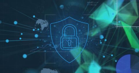 Global Data Safety Concept with Digital Lock Symbol - Download Free Stock Images Pikwizard.com