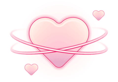 glowing pink heart with orbiting rings on transparent background - Download Free Stock Videos Pikwizard.com