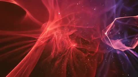 Ethereal Nebula Stream and Dissolving 3D Form in Deep Space