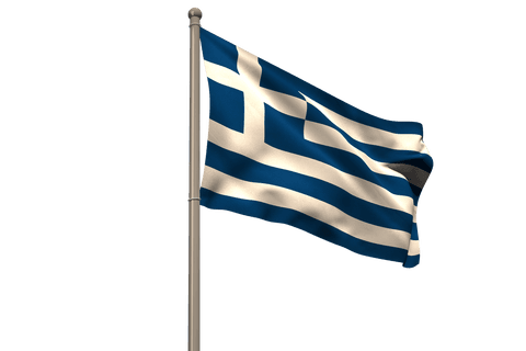 greek flag on pole with transparent background - Download Free Stock Videos Pikwizard.com