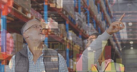 Warehouse Operations with Data Analytics Interface Overlay