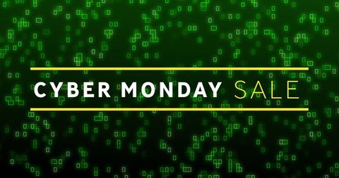 cyber monday sale digital banner with neon green effect - Download Free Stock Images Pikwizard.com