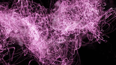 Vibrant Pink Abstract Light Trails on Black Background