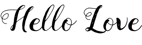 Stylish hello love text on transparent background