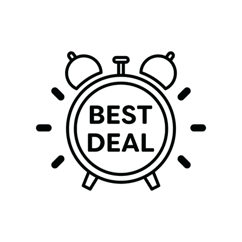 transparent alarm clock icon featuring best deal text - Download Free Stock Videos Pikwizard.com
