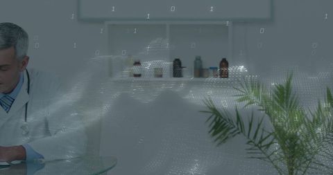 Modern doctor working with digital technology in medical office