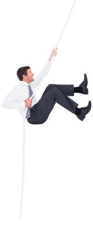 transparent businessman climbing rope in formal attire - Download Free Stock Videos Pikwizard.com
