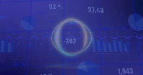 Abstract Digital Interface with Data and Bar Graphs - Download Free Stock Images Pikwizard.com