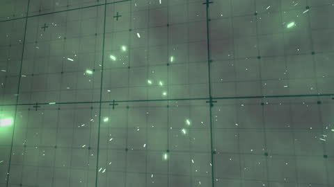 Digital Interface with Green Energy Burst Animation