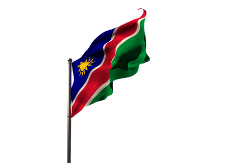 waving namibian flag isolated on transparent background - Download Free Stock Videos Pikwizard.com