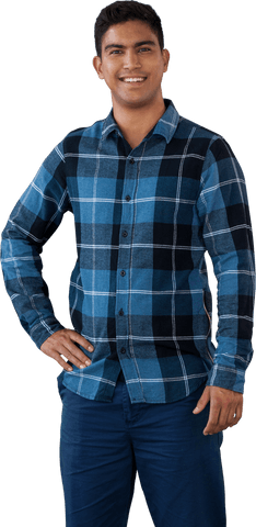 Transparent Portrait of Smiling Man in Blue Plaid Shirt - Download Free Stock Videos Pikwizard.com