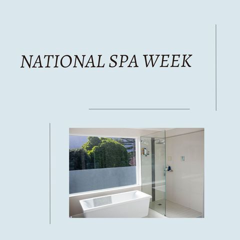 National Spa Week Bathroom Relaxation Theme with Modern Design - Download Free Stock Templates Pikwizard.com