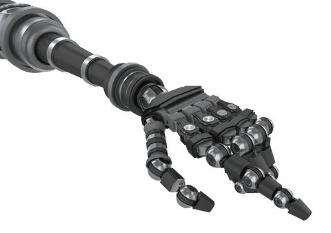 Transparent Robotic Arm Pointing with Sleek Metallic Design - Download Free Stock Videos Pikwizard.com