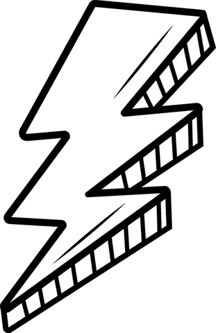 stylized lightning bolt blade floating on transparent background - Download Free Stock Videos Pikwizard.com