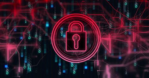 Digital Lock Icon with Binary Code Representing Cybersecurity Concept - Download Free Stock Images Pikwizard.com