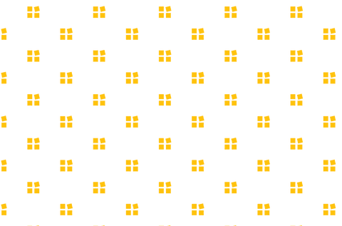 Seamless pattern yellow floral shape on transparent background
