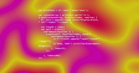 dynamic data processing code on vibrant gradient background - Download Free Stock Images Pikwizard.com