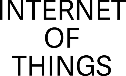 Internet of Things Text on Transparent Background Futuristic Design