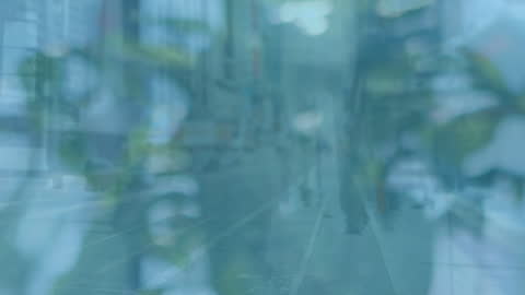 Abstract Blending of Urban Life with Nature Elements